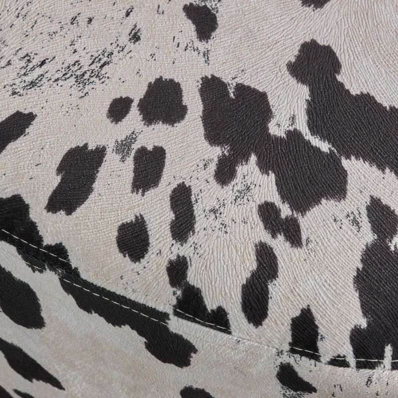 Bessie Fabric Cow Ottoman by Christopher Knight Home - White/Black