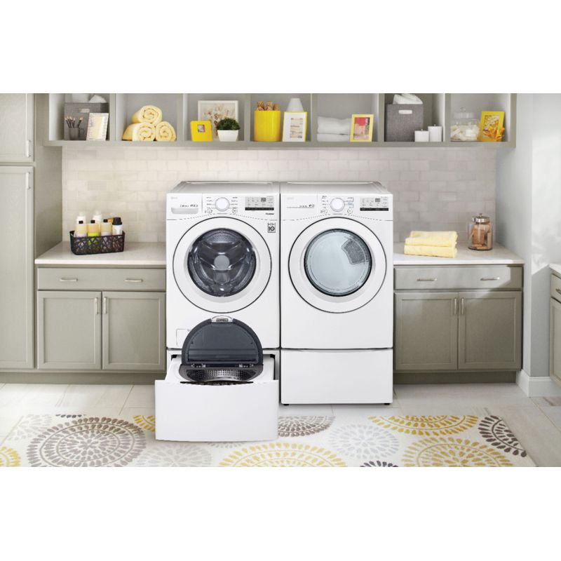Alt View Zoom 24. LG - 4.5 Cu. Ft. High Efficiency Stackable Front-Load Washer with 6Motion Technology - White