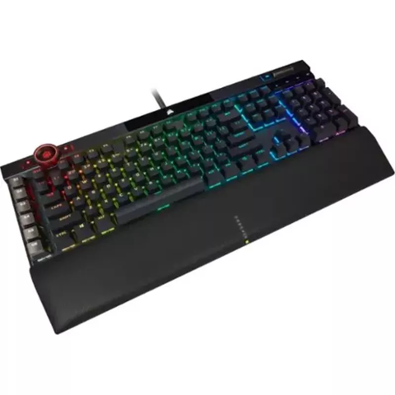 CORSAIR - K100 RGB Full-size Wired Mechanical OPX Linear Switch Gaming Keyboard with Elgato Stream Deck Software Integration - Black