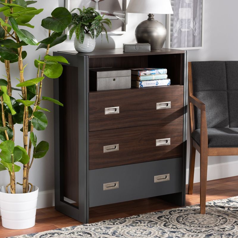 Elliot Modern and Contemporary Two-Tone 3-Drawer Chest - 3-drawer