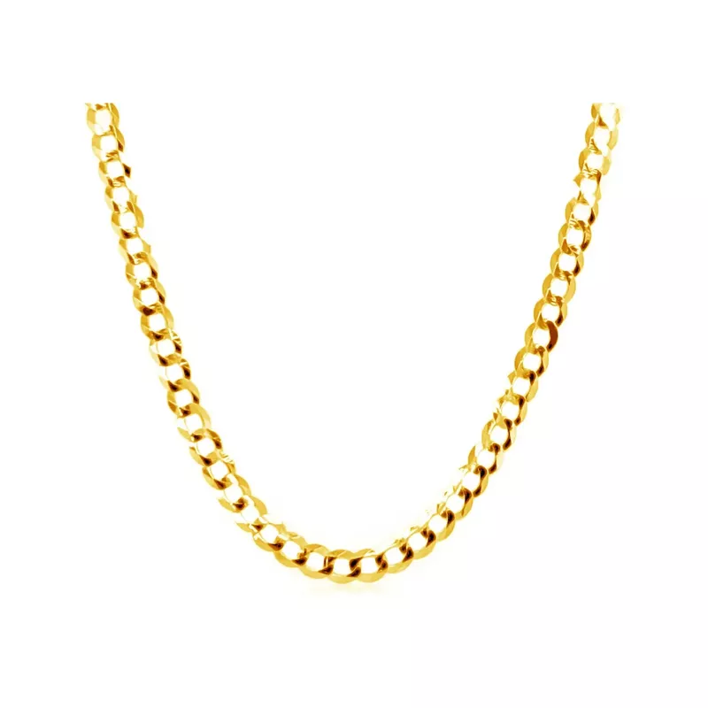 2.4mm 10k Yellow Gold Curb Chain (20 Inch)