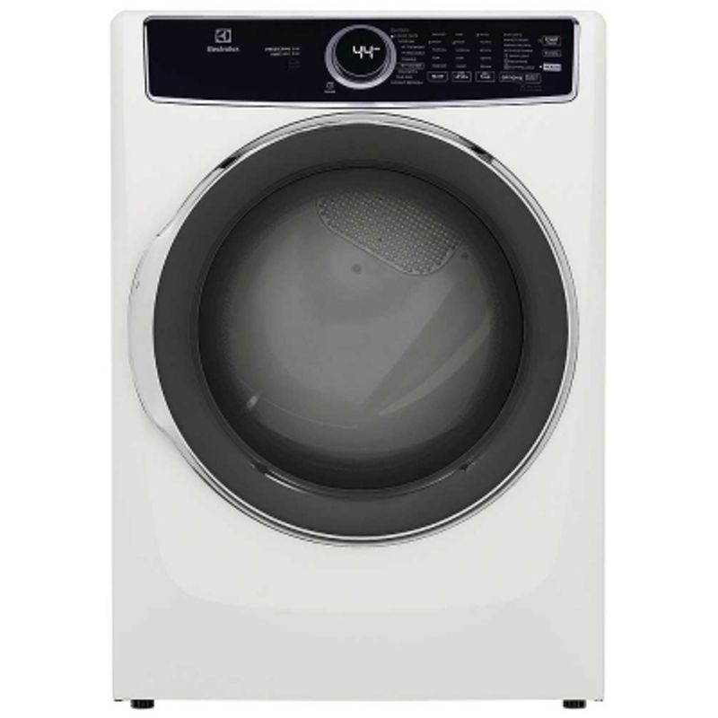 Electrolux 8 Cu. Ft. White Front Load Perfect Steam Gas Dryer With Predictive Dry And Instant Refresh