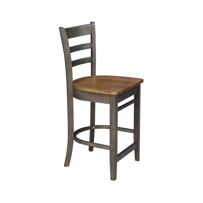 Emily Solid Wood Stool - Cinnamon/Espresso - Counter height