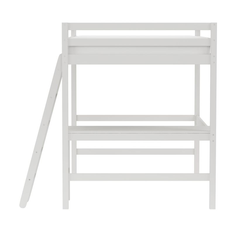 Caspian Full Loft Bed and Desk - White - Full