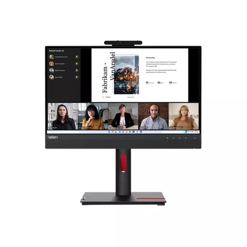 Lenovo ThinkCentre Tiny-In-One 22 Gen 5 21.5" 16:9 Full HD Touchscreen IPS WLED LCD Monitor with Webcam, Black