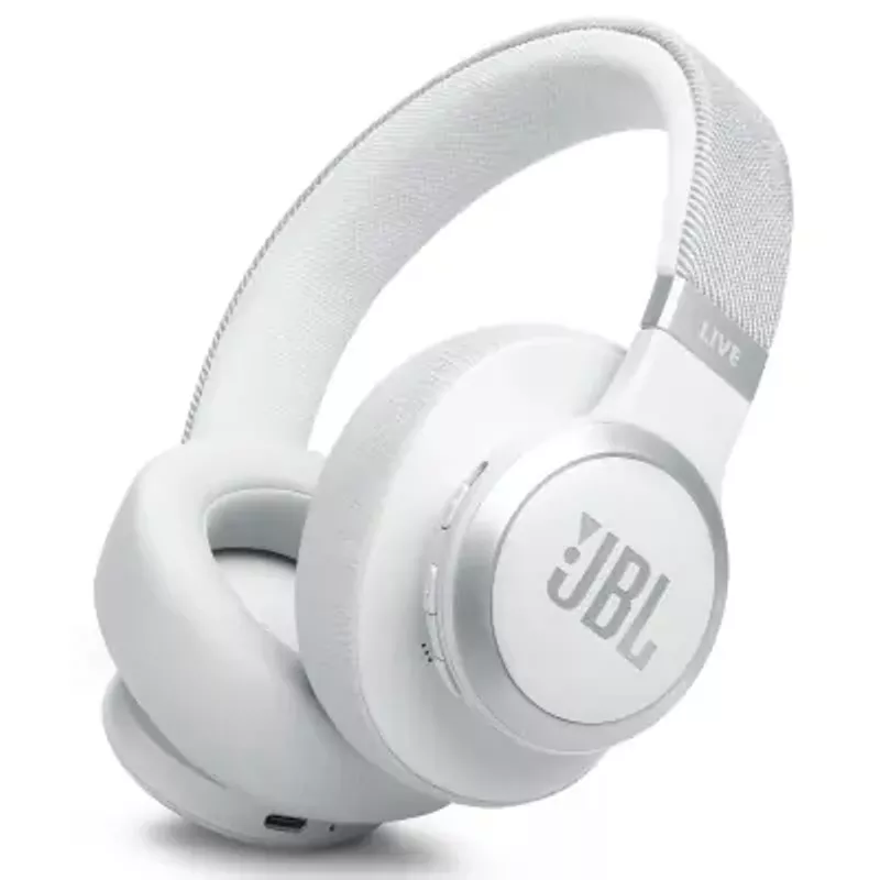 Jbl Wireless Over-ear Headphones Live 770nc With True Adaptive Noise Cancelling In White