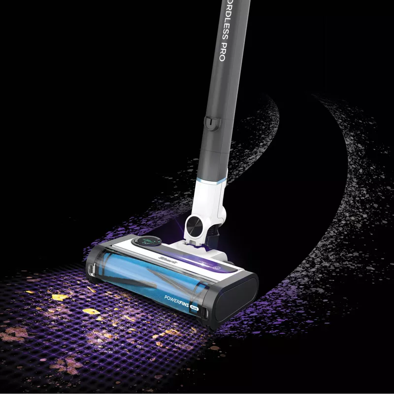 Shark - Cordless Pro Stick Vacuum with Clean Sense IQ and Odor Neutralizer, PowerFins Plus Brushroll - Light Blue