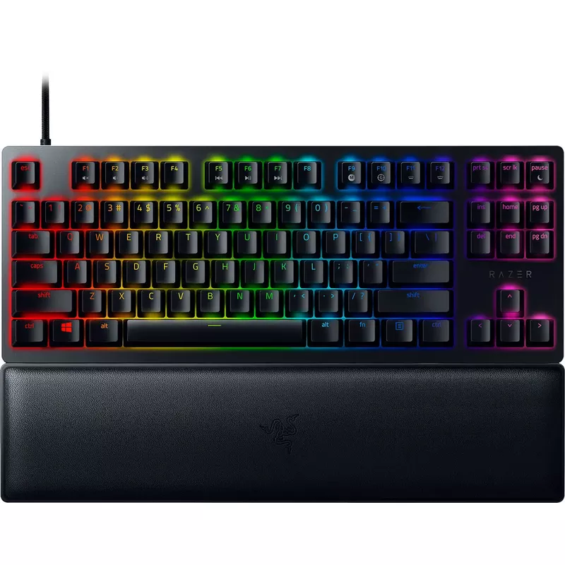 Razer - Huntsman V2 TKL Wired Optical Purple Clicky Switch Gaming Keyboard with Chroma RGB Backlighting - Black