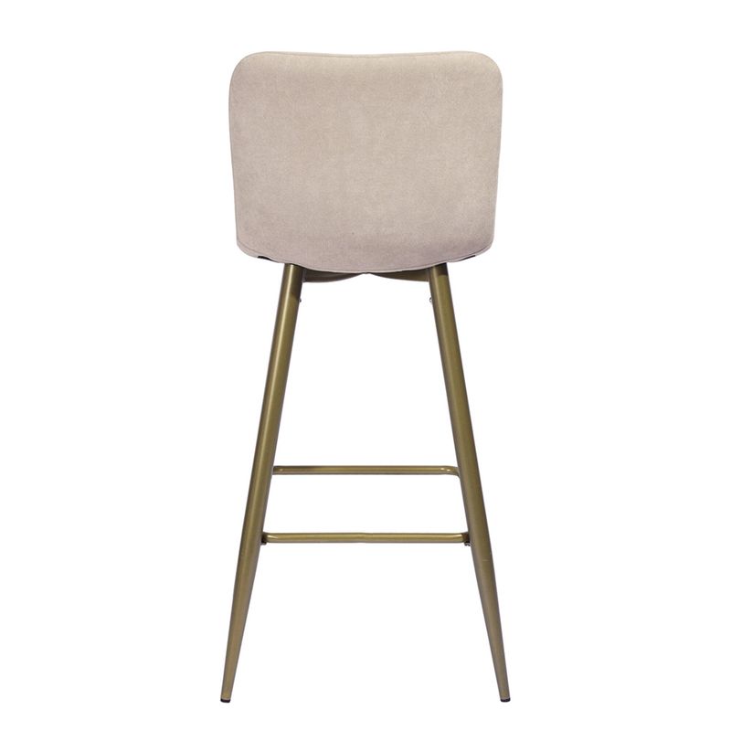 Furniture R Mid-Century Modern Upholstered Bar Stool (Set of 2) - Set of 2 - Pink