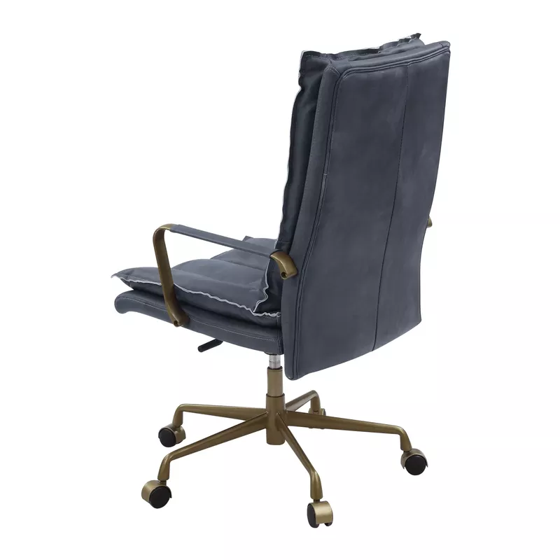 ACME Tinzud Office Chair, Gray Leather