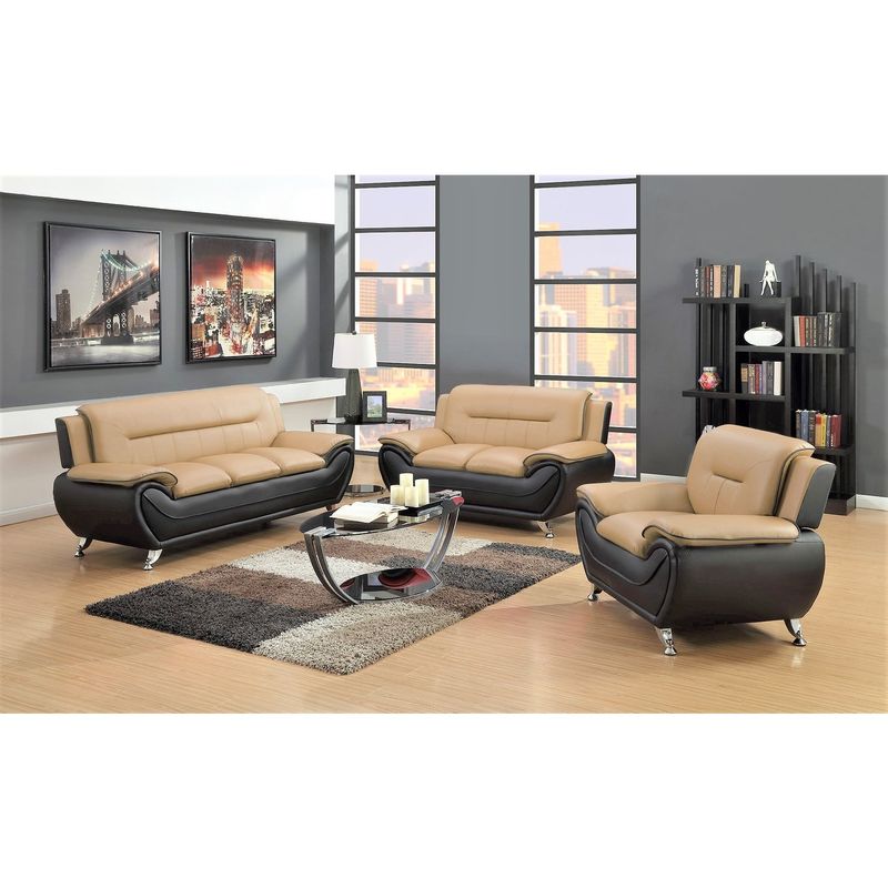 Sanuel 3 pieces living room sets - Grey