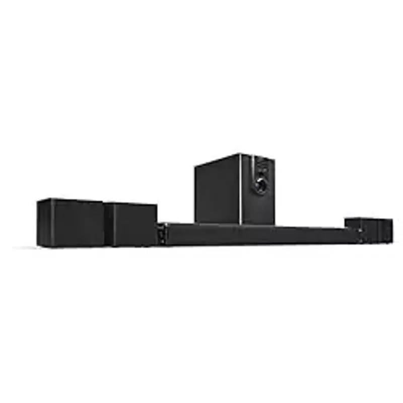 iLive 5.1 Home Theater System, 26in. Bluetooth Sound Bar with 4 Wired Satellite Speakers and Subwoofer, IHTB142B