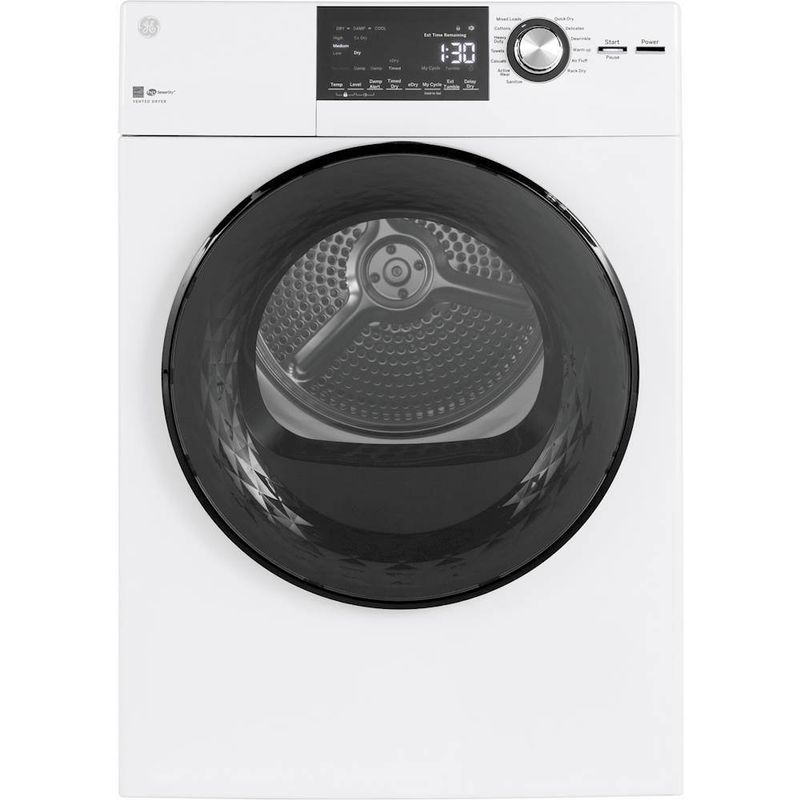 Front Zoom. GE - 4.3 Cu. Ft. 14-Cycle Electric Dryer - White