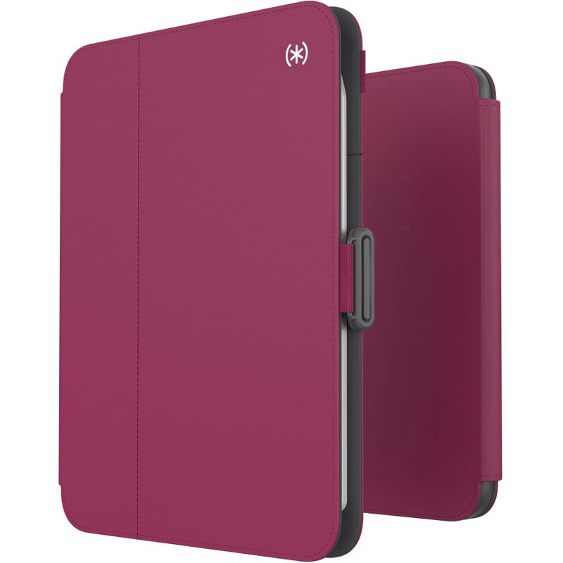 Alt View Zoom 17. Speck - Balance Folio Case with Microban for iPad Mini 6 - Verry Berry Red / Slate Grey
