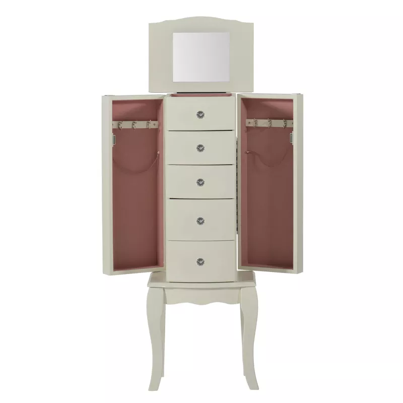 Felicity Jewelry Armoire White