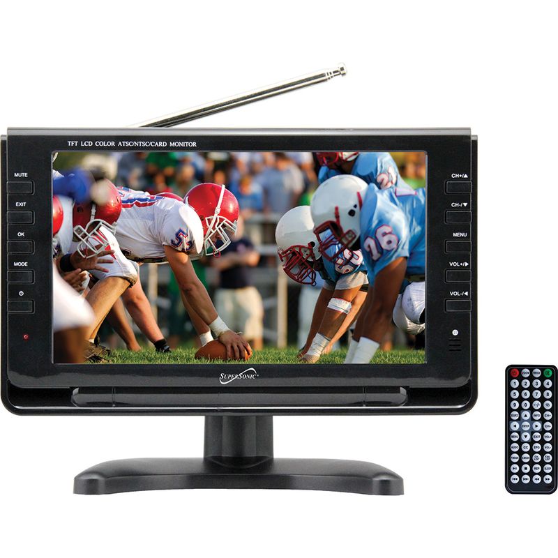 Supersonic 9 inch Portable Widescreen LCD TV with Tuner
