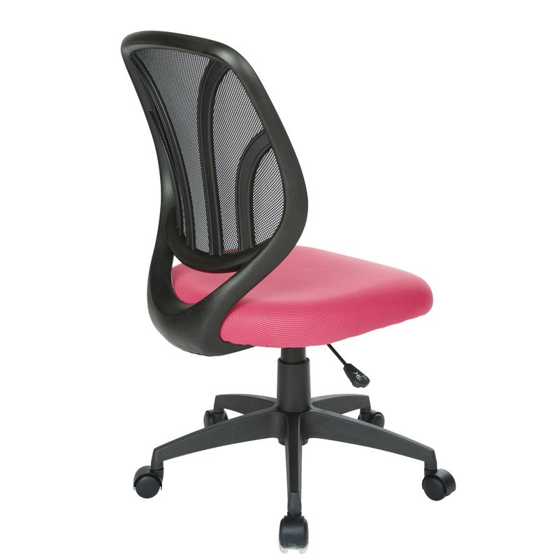 Work Smart Screen Back Armless Task Chair - Pink