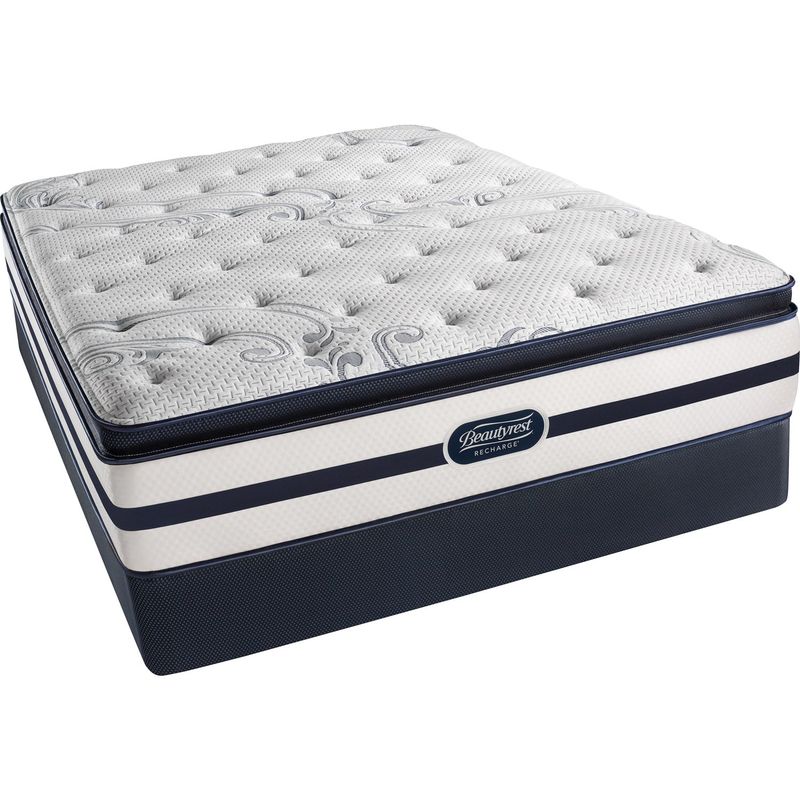 Beautyrest Recharge 'Maddyn' Plush Pillow Top Cal King-size Mattress Set - Standard Set