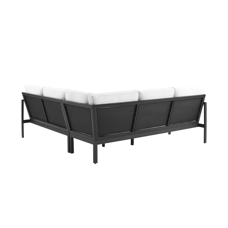 Albin Aluminum Outdoor Sectional White