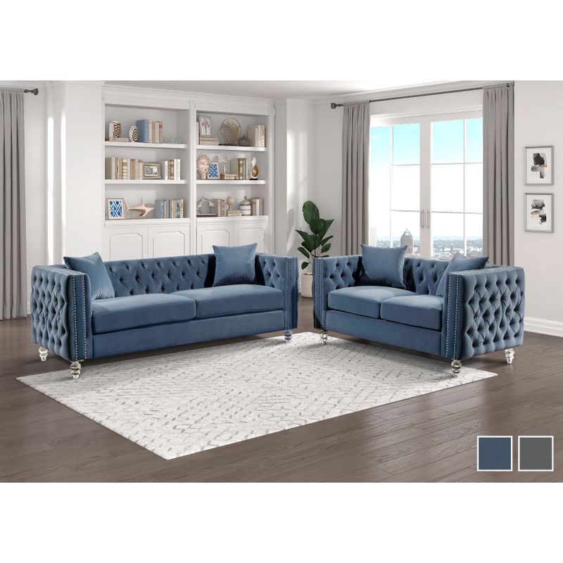 Norwell 2-Piece Living Room Set - Dark Blue