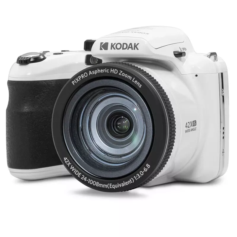 KODAK PIXPRO AZ425 Astro Zoom 20MP Full HD Digital Camera, White, Bundle with 32GB Memory Card and Camera Bag