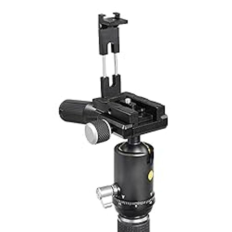 Vanguard VEO3T235CBP Carbon Fiber Travel Tripod with Ball Head, Removeable Pan Handle, and Quick Shoe with Built-in Smartphone Holder,Black