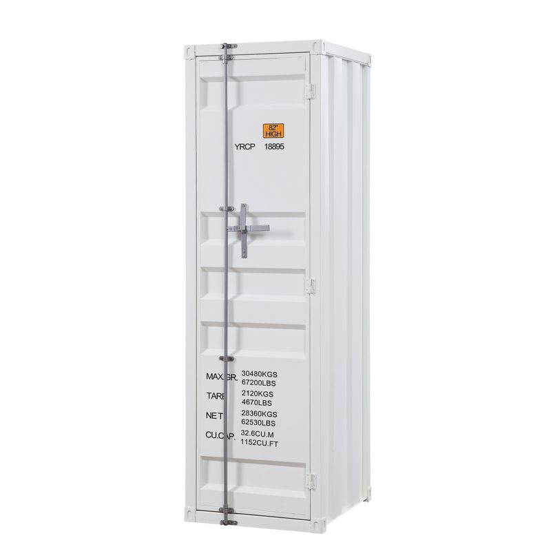 ACME Cargo Wardrobe with 1 Door in White