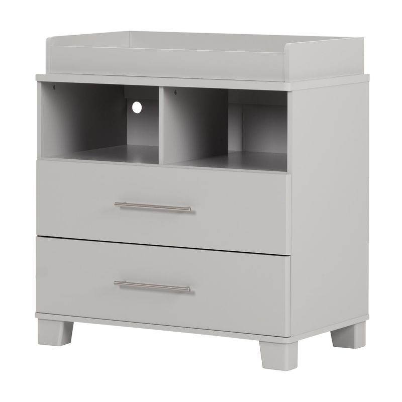 South Shore Cuddly Changing Table with Removable Changing Station - Soft Grey