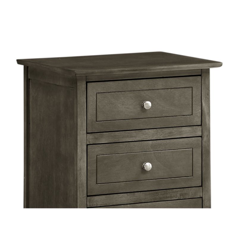 Daniel 3-drawer Transitional Wooden Nightstand - White