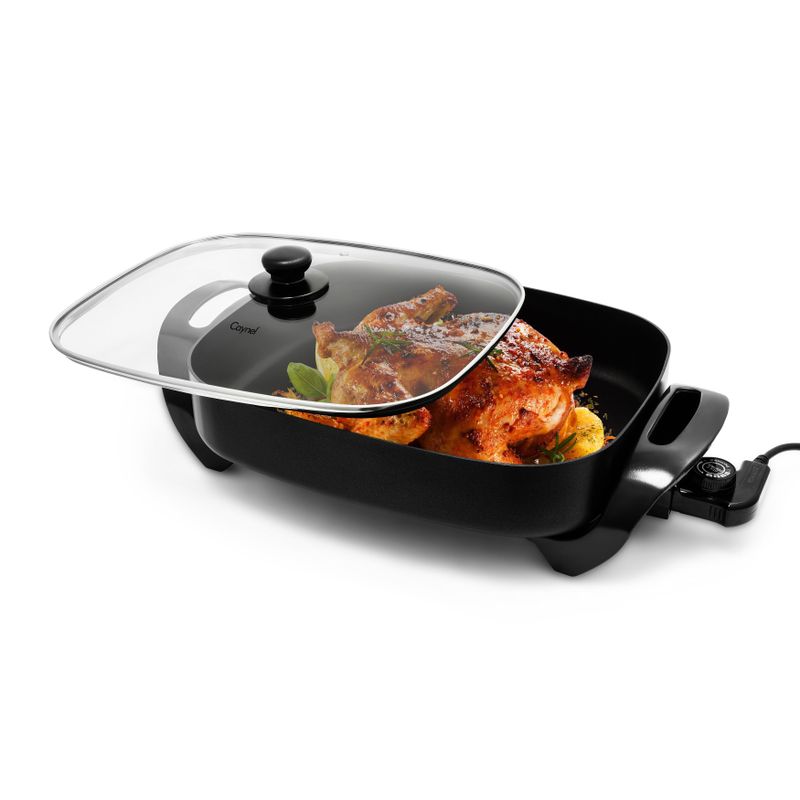 Caynel 16 Inch Nonstick Electric Skillet Jumbo - Black