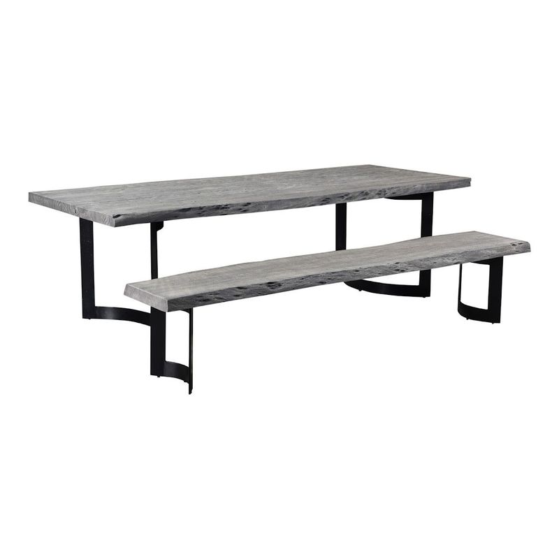 Aurelle Home Bennett Rustic Live Edge Dining Table - Extra Small - Grey