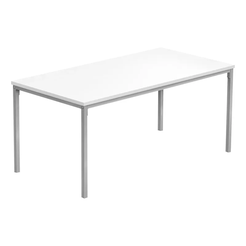 Coffee Table/ Accent/ Cocktail/ Rectangular/ Living Room/ 40"L/ Metal/ Laminate/ White/ Grey/ Contemporary/ Modern