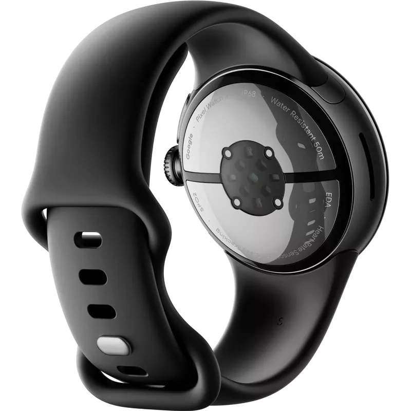Google - Pixel Watch 2 Matte Black Smartwatch with Obsidian Active Band Wi-Fi - Matte Black
