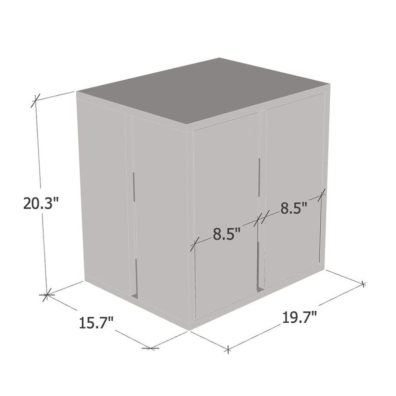 Cube 20" Nightstand - Gray