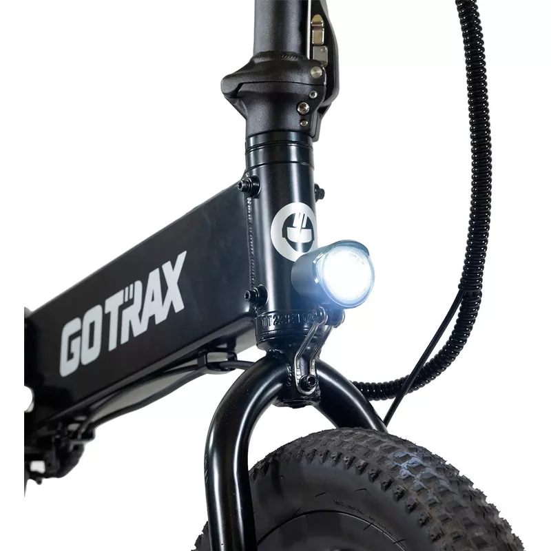 GoTrax - F1 Folding Ebike w/ 25 mile Max Operating Range and 20 MPH Max Speed - Black