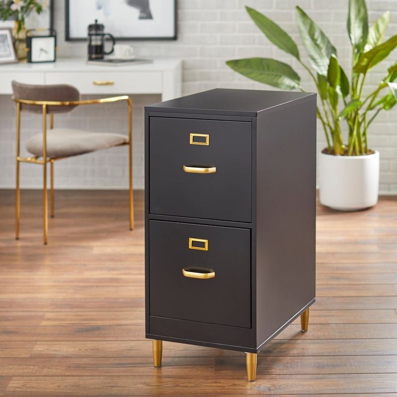 Carson Carrington Erfjord 2-drawer File Cabinet - Charcoal Grey