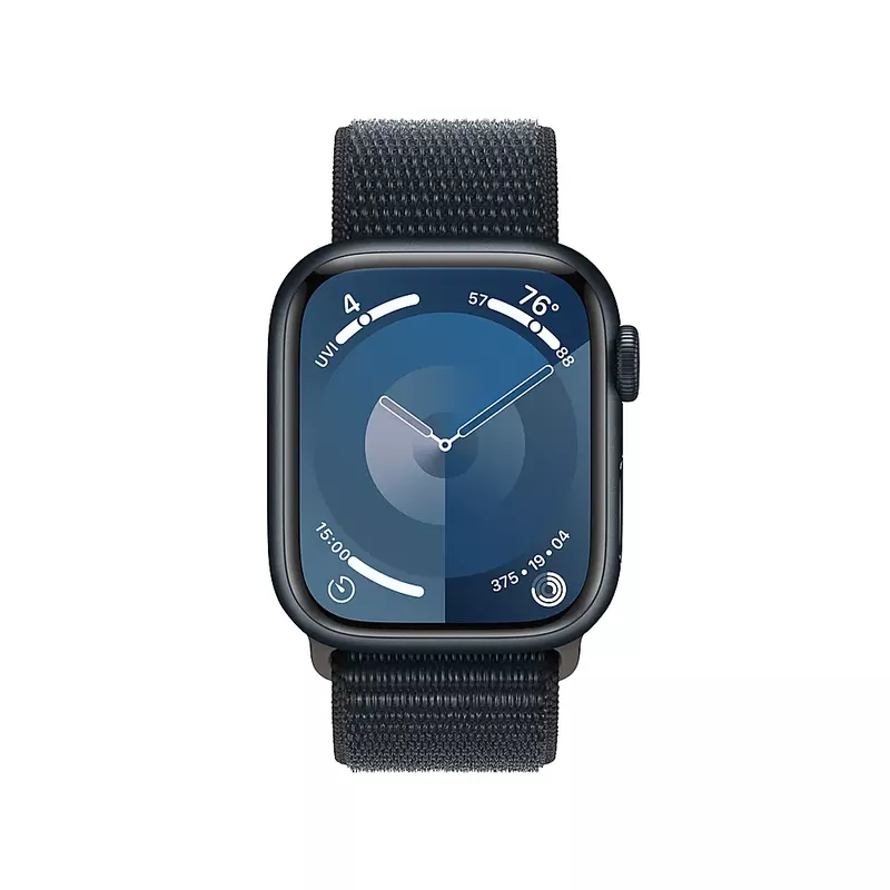 Apple Watch Series 9 (GPS) 41mm Midnight Aluminum Case with Midnight Sport Loop with Blood Oxygen - Midnight