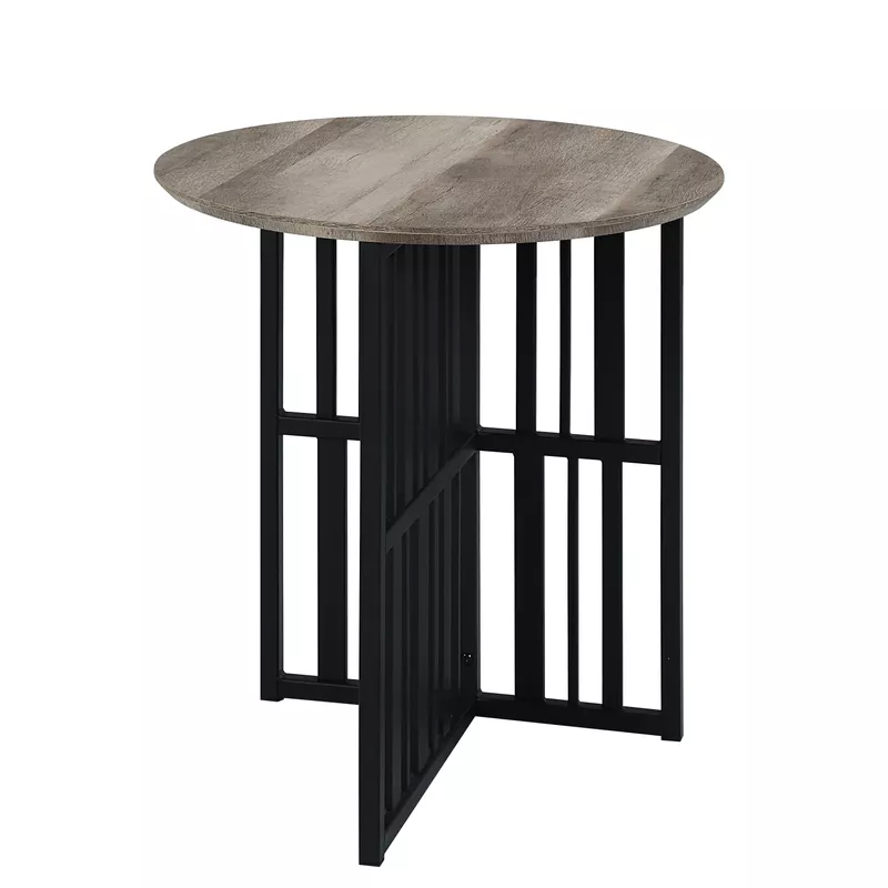 ACME Zudora End Table, Antique Oak & Black Finish