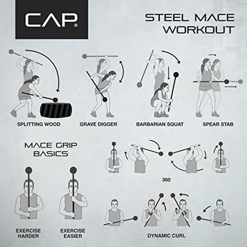 CAP Barbell Steel Mace Series, 25 Pound