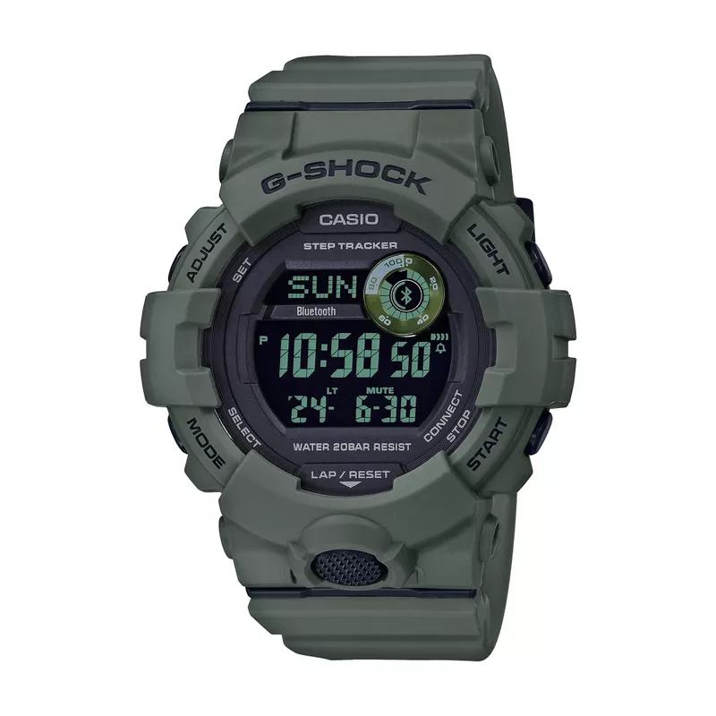 G-Shock - Mens Power Trainer Bluetooth Digital Watch Dark Green