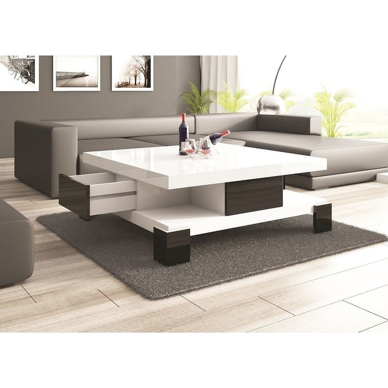 Strick & Bolton Clarence Two-tone Coffee Table - Brown/White