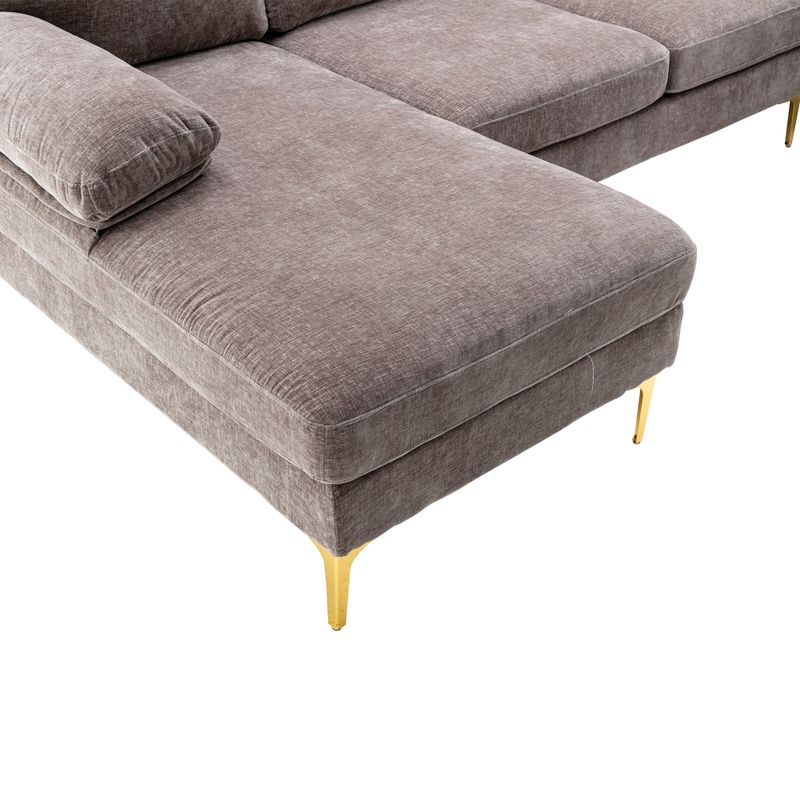 Fabric Symmetrical Modular Corner Sectional Sofa - Teal