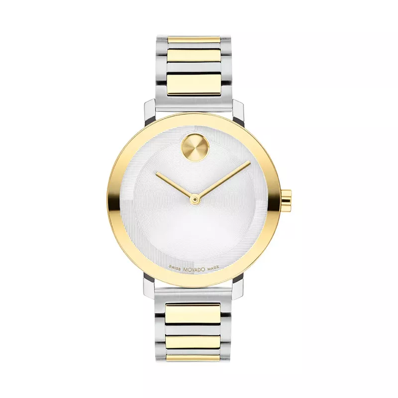 Movado - Ladies' Bold Evolution 2.0 Two-Tone Stainless Steel Watch Silver Dial