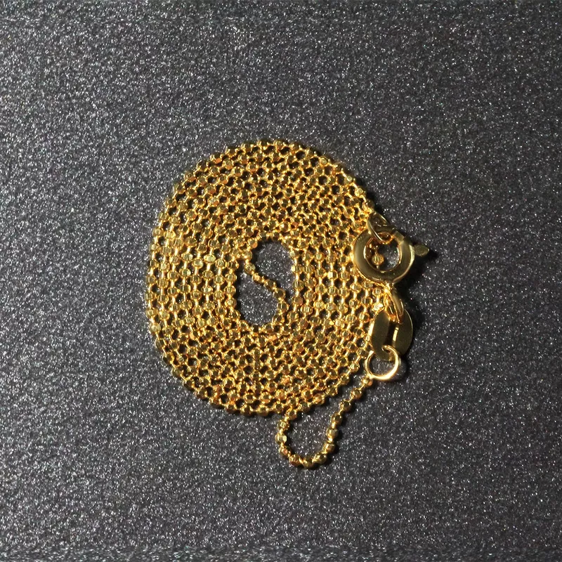 14k Yellow Gold DiamondCut Bead Chain 1.0mm (20 Inch)