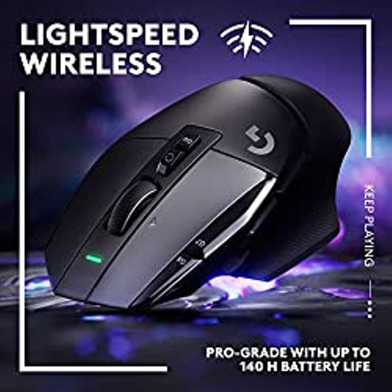 Logitech G502 X Lightspeed Wireless Gaming Mouse - Optical Mouse with LIGHTFORCE Hybrid Optical-Mechanical switches, Hero 25K Gaming...