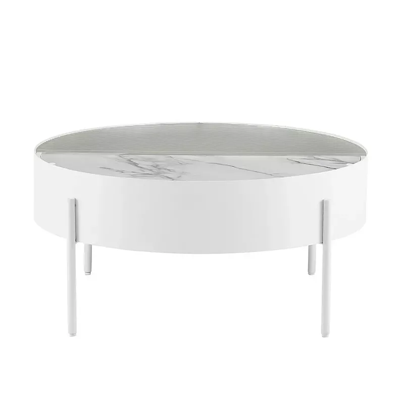 Walker Edison - Modern Sliding-Top Coffee Table - White