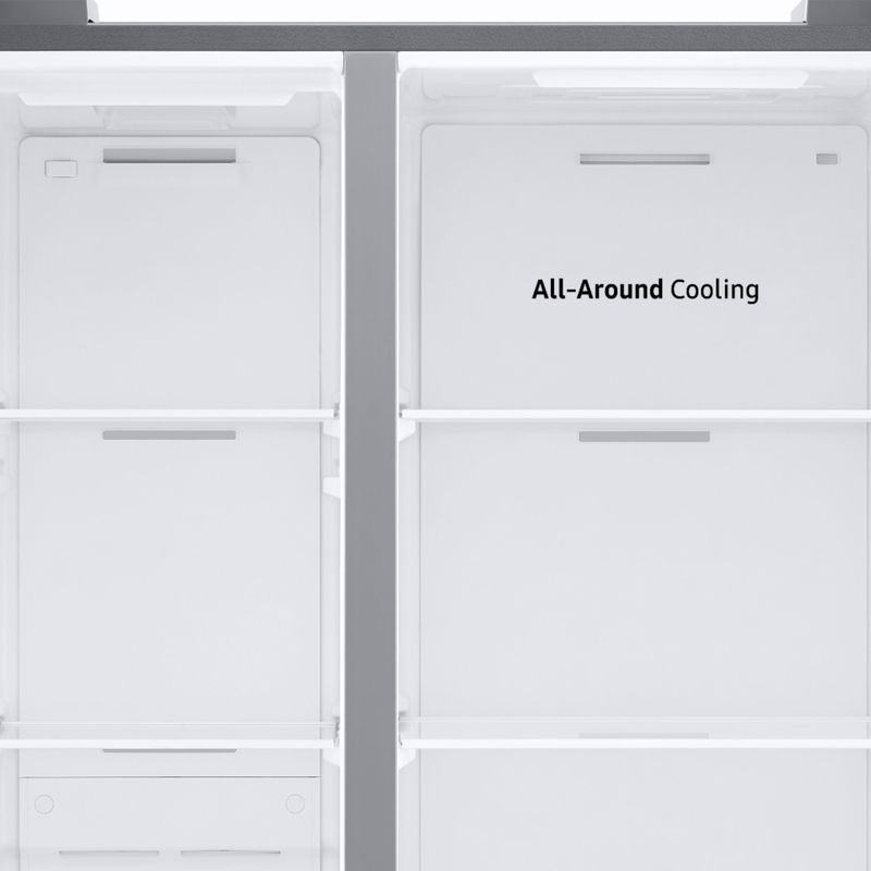 Alt View Zoom 16. Samsung - 22 Cu. Ft. Side-by-Side Counter-Depth Refrigerator - Stainless steel