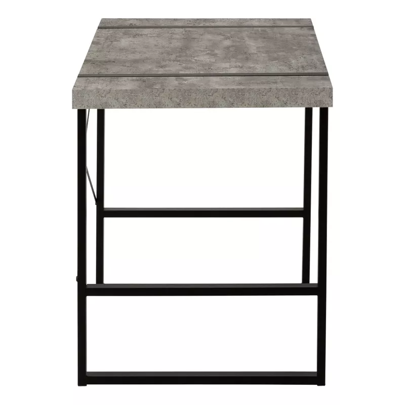 Computer Desk/ Home Office/ Laptop/ 48"L/ Work/ Metal/ Laminate/ Grey/ Black/ Contemporary/ Modern