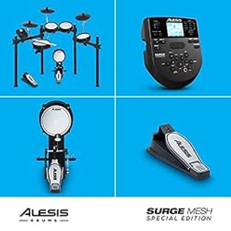 Alesis Drums Surge Mesh SE Kit - Electric Drum Set with USB MIDI Connectivity, Quiet Mesh Heads, Drum Module, Solid Rack, 40 Kits and 385...