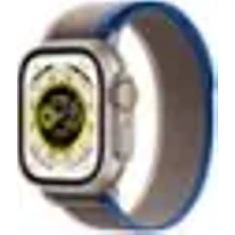 Apple Watch Ultra (GPS + Cellular) 49mm Titanium Case with Blue/Gray Trail Loop - M/L - Titanium